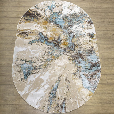 КОВРЫ ДИЗАЙН KN43A ЦВЕТ SHRINK BEIGE Rich овал