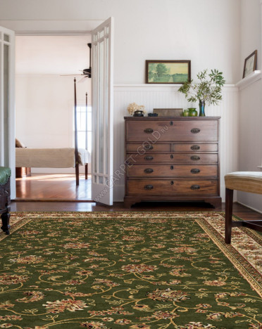 Ковер монгольский 6C2243-136 Hunnu (Шерсть, зеленый)