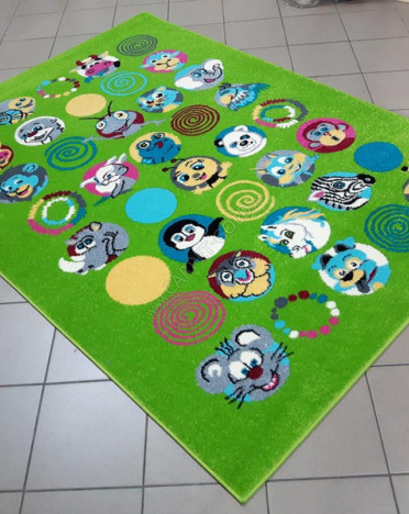 Ковер польский Agnella Funky Top sus green (фризе, зеленый)