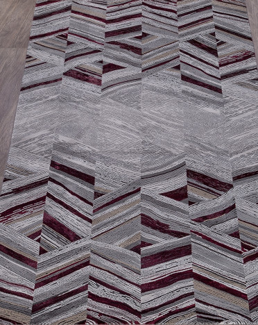 Ковер турецкий 33377 GRAND (Полиэстер, фиолетовый, серый)