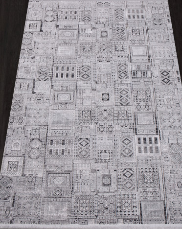 Ковер турецкий A407A MAXELL (Вискоза, серый)