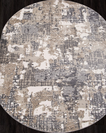 Ковер российский D737 ATLANTIS (PP Heatset Высокоплотный, бежевый) овальный