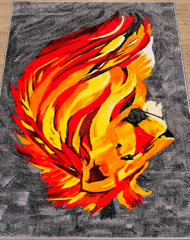 Ковер российский 20752-22046 Фэнси (Фризе, оранжевый, серый)