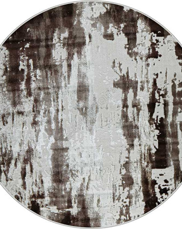 Ковер турецкий 37107A Kleopatra круглый (Полипропилен, бежевый, коричневый)
