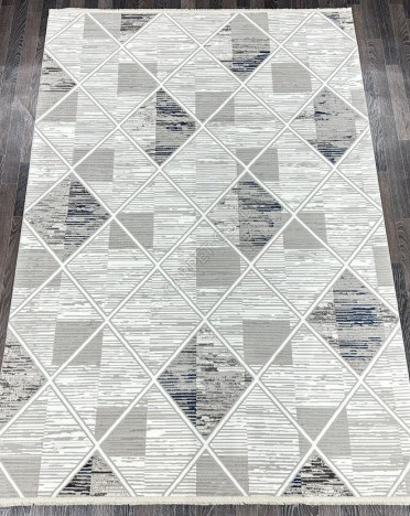 Ковер турецкий 16127-1 Gordion (Полиэстер хит-сет, серый)