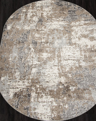 Ковер российский F110 MONTANA (Фризе, бежевый) овальный