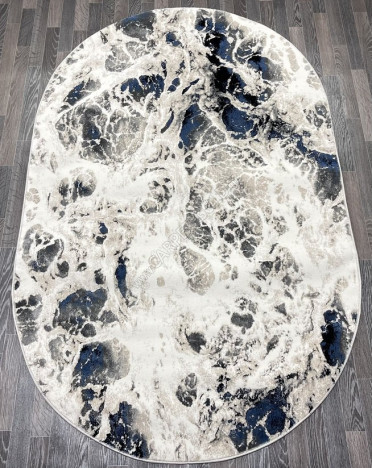 Ковер турецкий 40697B AURA (Акрил, бежевый, синий, серый)