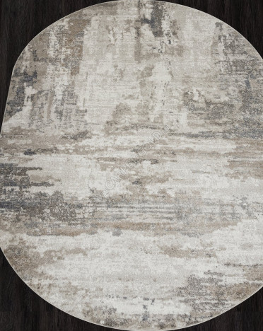 Ковер российский F156 TORNADO (Фризе, бежевый, серый) овальный