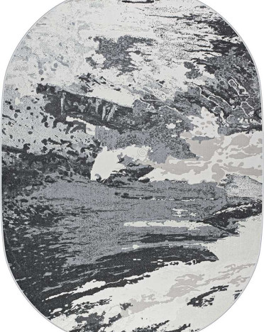 Ковер российский 38112A Rimma Lux овальный (Хит-сет, серый)