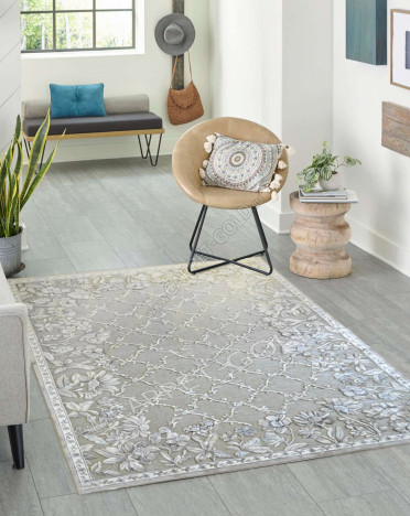 Ковер бельгийский 38262-6525-90 Genova (Вискоза, серый)