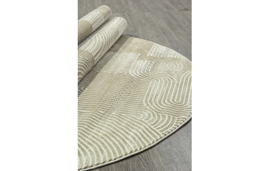 Ковер E508AK - D.BEIGE / BEIGE - Овал - коллекция SIROCCO