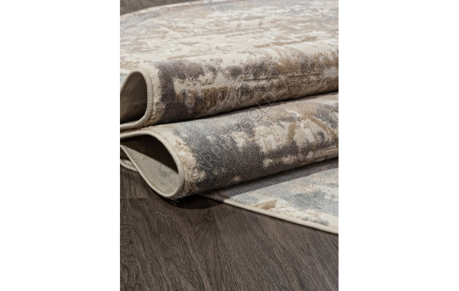 Ковер M035A - BONE / GRAY - Овал - коллекция SIESTA