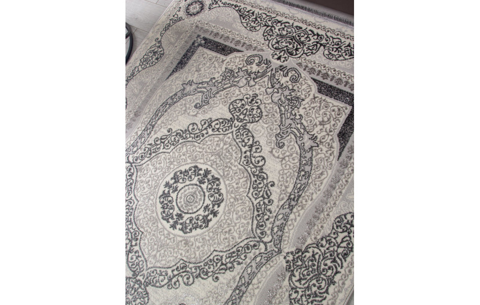 Ковер 3098G - GREY / GREY - Прямоугольник - коллекция LORA